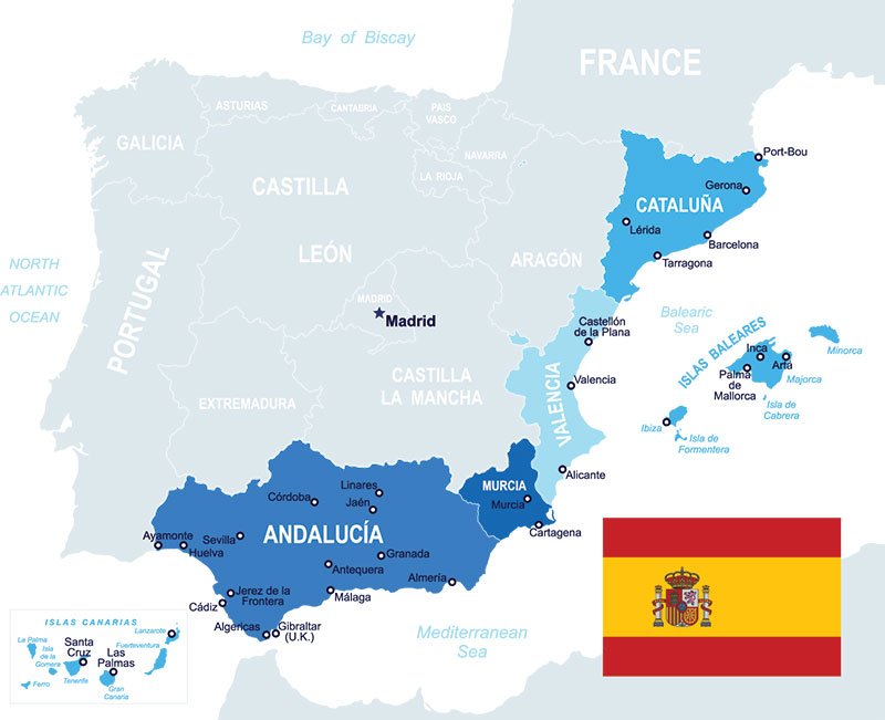 Spain Service Coverage Area