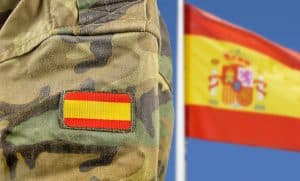 Spanish flag and military uniform